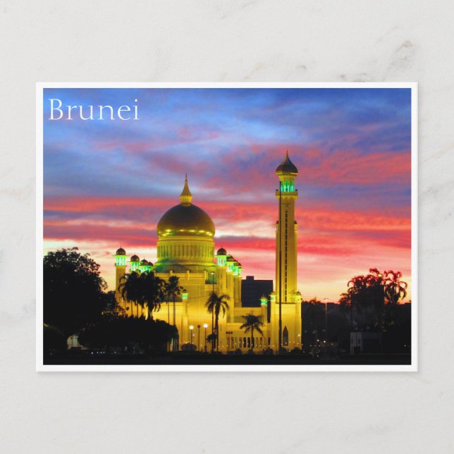 Brunei-Moschee Postkarte (Vorderseite)