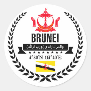 Brunei Runder Aufkleber