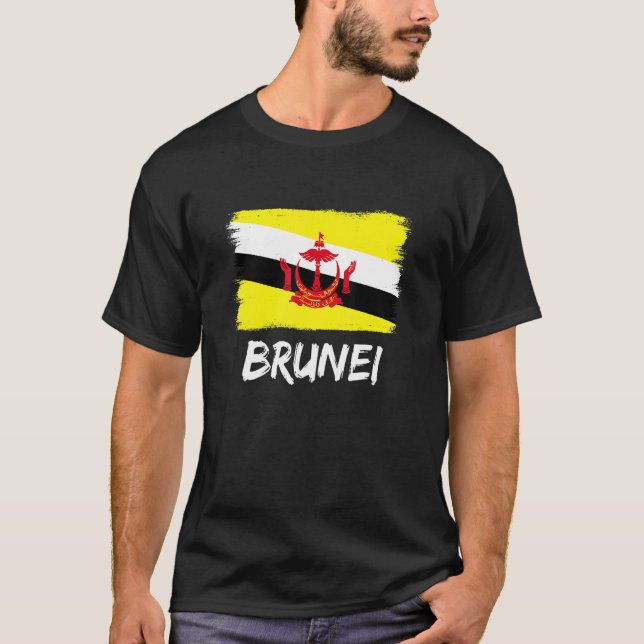 Bruneiische Flagge Brunei T-Shirt (Vorderseite)