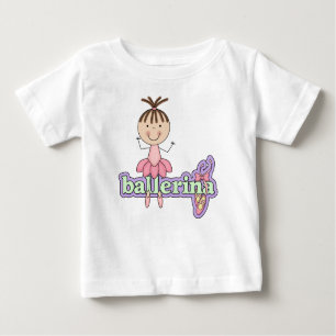 Brünett Ballerina - Pink Baby Tutu Bodysuit Baby T-shirt