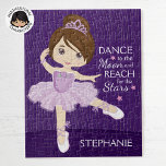 Brünett Ballerina Puzzle<br><div class="desc">Personalisieren Sie das multikulturelle Ballerina-Puzzle. Bitte Karo mehr von meinen personalisierten Ballerina Geschenken.</div>