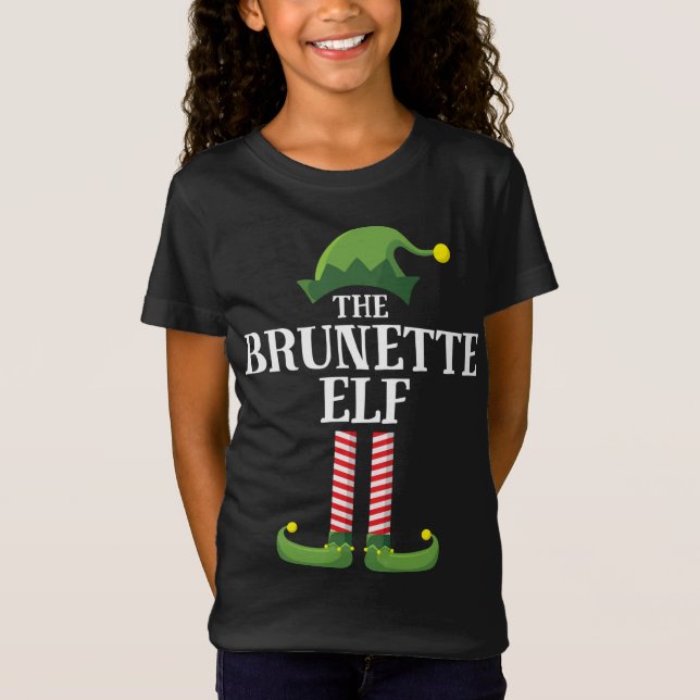 Brünett Elf Matching Party T-Shirt (Vorderseite)