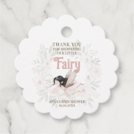 Brünett Fairy Baby Dusche Vielen Dank Geschenkanhänger