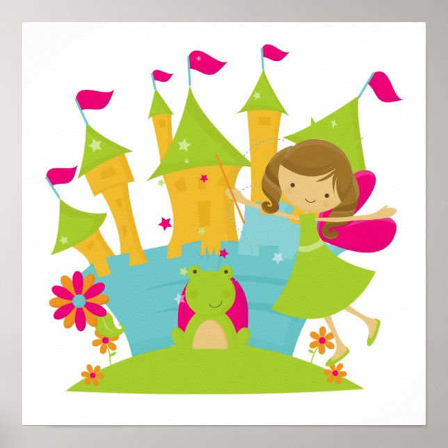 Brünett Fairy Princess Poster (Vorne)