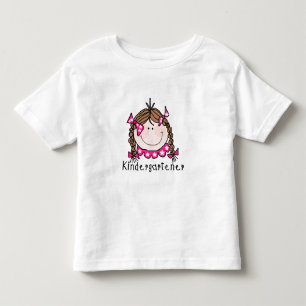 Brünett Girl Kindergartner Kleinkind T-shirt
