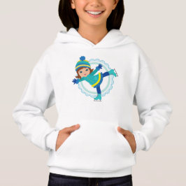 Brünett Ice Skater - Winter Sports Skaten Hoodie