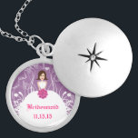 Brünett Lavender Wedding Bridesmaid Necklace Versilberte Kette<br><div class="desc">Keepake Necklaces Wählen Sie entweder Silver Plated Gold Finish oder Sterling Silver Unique Personalisiert Custom !st Christmas Gift Wedding Party Necklaces - um die Hintergrundfarbe zu ändern - klicken Sie auf Anpassen - wählen Sie das letzte Tool aus dem Drop-Down-Menü und wählen Sie aus einer der angezeigten Farben oder geben...</div>