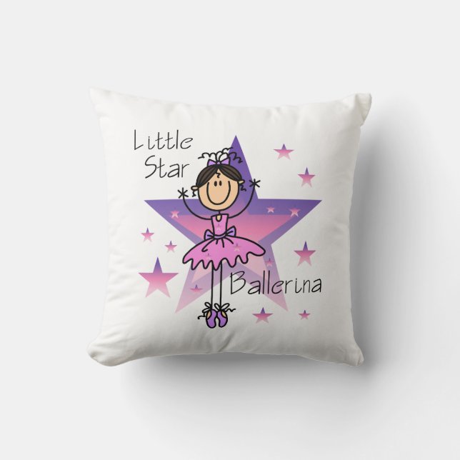 Brünett Little Star Ballerina Pillow Kissen (Vorderseite)
