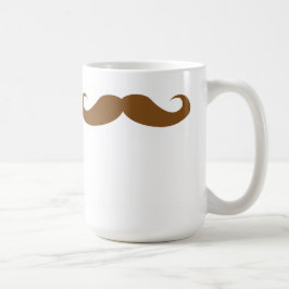 Brünett Mustache Tasse
