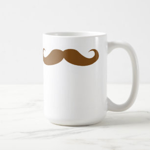 Brünett Mustache Tasse