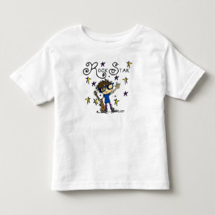 Brünett Rock Star Kleinkind T-shirt