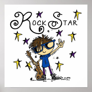 Brünett Rock Star Poster
