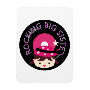 Brünett Rocking Big Sister Magnet