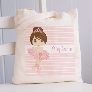 Brünette Ballerina Zwei Side Tote Tasche
