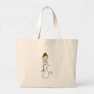 Brünette Braut-Tasche Jumbo Stoffbeutel