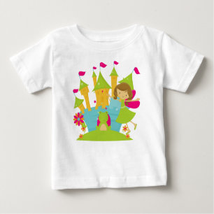 Brünette feenhafte Prinzessin Baby Sleeveless Baby T-shirt