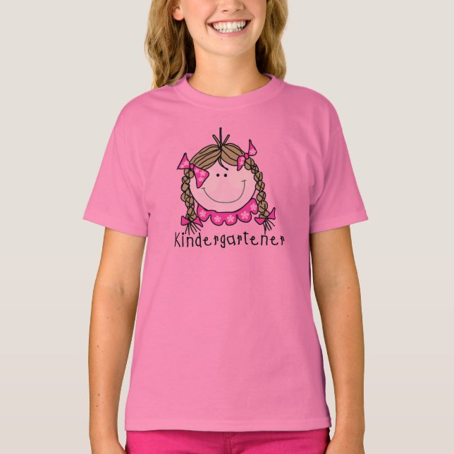 Brünette Girl Kindergarten Tshirts und Geschenke (Vorderseite)