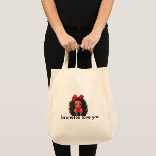 Brünette Liebe Tote Tasche - Niedliche romantische
