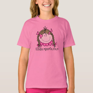 Brünette Mädchen-Kindergarten-T-Shirts und T-Shirt