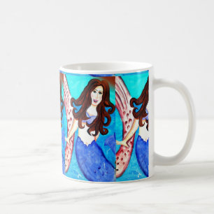 brünette Meerjungfrau-Tasse Tasse