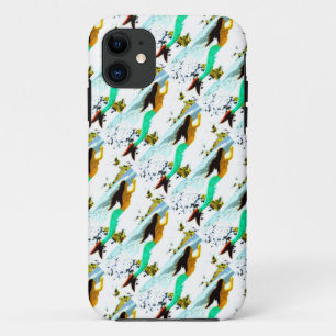 brünette Meerjungfrauen, die herauf Fall schwimme Case-Mate iPhone Hülle