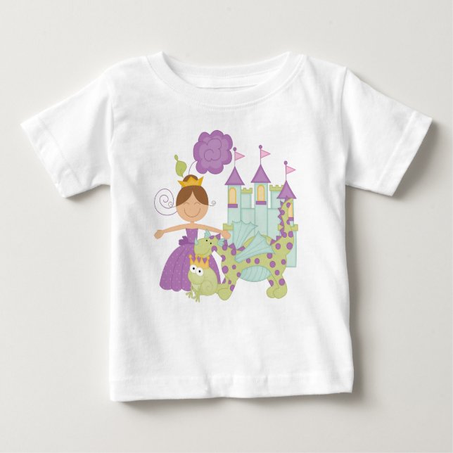 Brünette Prinzessin Baby T-shirt (Vorderseite)