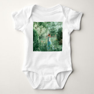 Brünette Prinzessin: Fairy Forest Watercolor Baby Strampler