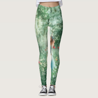Brünette Prinzessin: Fairy Forest Watercolor Leggings