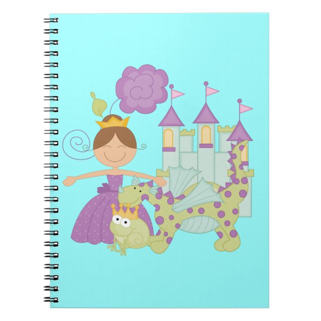 Brünette Prinzessin Notizblock (Vorderseite)