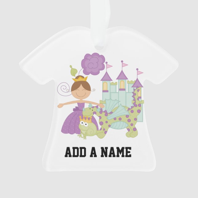 Brünette Prinzessin Ornament (Vorderseite)