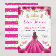Brünette Prinzessin Sweet 16