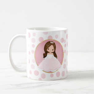 Brünette Rosa Prinzessin Kaffeetasse