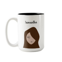 Brünette Schönheit: Anpassbare Girl Illustration M