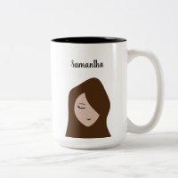 Brünette Schönheit: Anpassbare Girl Illustration M