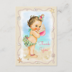 Brünette Strand-Baby-Tritonshorn-Muschel danken Dankeskarte