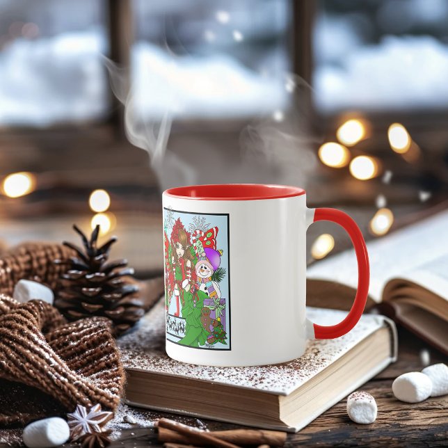 Brünette Weihnachtsmesse Tasse (Von Creator hochgeladen)