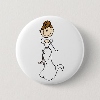 Brünetter Braut-Knopf Button