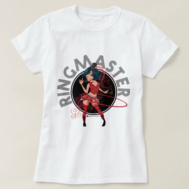 (Brünetter) Erwachsener des Ringmaster u. scherzen T-Shirt (Design vorne)