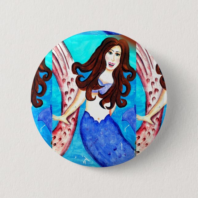 brünetter Merkknopf Button (Vorderseite)