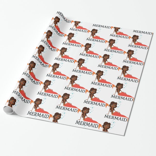 Brünetter Mermaid Thunder_Cove Geschenkpapier (Ungerollt)