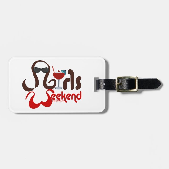Brunettes in Bikinis - Girls Weekend Spaß! Gepäckanhänger (Vorderseite horizontal)