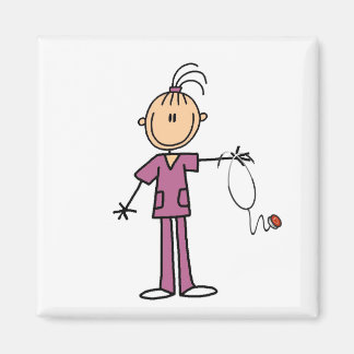 Brünettes Strichmännchen Nurse Magnet
