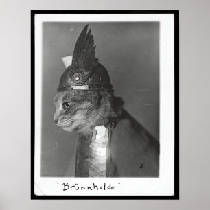 Brunhild Brunhilda Brynhild Brünhilde Cat Poster