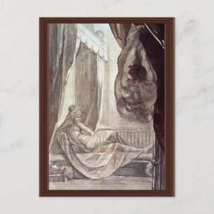 Brunhilde beobachtet Gunther, Von Füssli Johann H Postkarte
