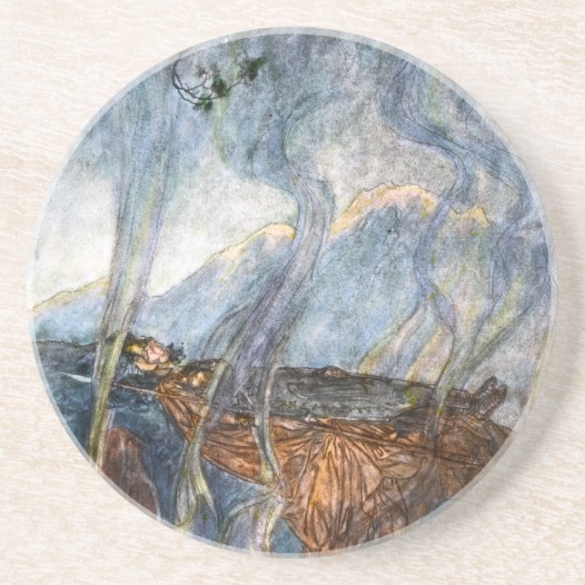 Brunhilde Felsen-Untersetzer Sandstein Untersetzer (Vorne)