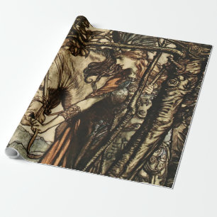 „Brunhilde führte ihr Pferd“ von Arthur Rackham Geschenkpapier