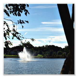 Brunnen am Mirror-See Fotodruck