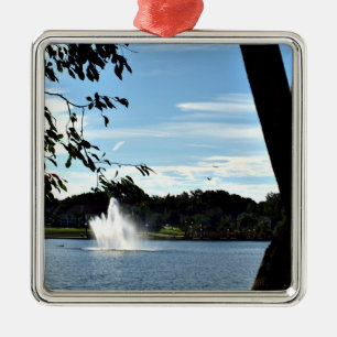 Brunnen am Mirror-See Ornament Aus Metall