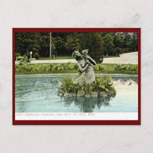 Brunnen, Como Park, St. Paul, MN 1907 Vintag Postkarte