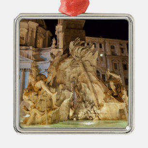 Brunnen der 4 Flüsse, Marktplatz Navona, Rom Ornament Aus Metall